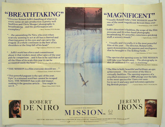 The Mission  (Quotes Version)   Original British Quad Poster - Film Poster - Movie Poster 