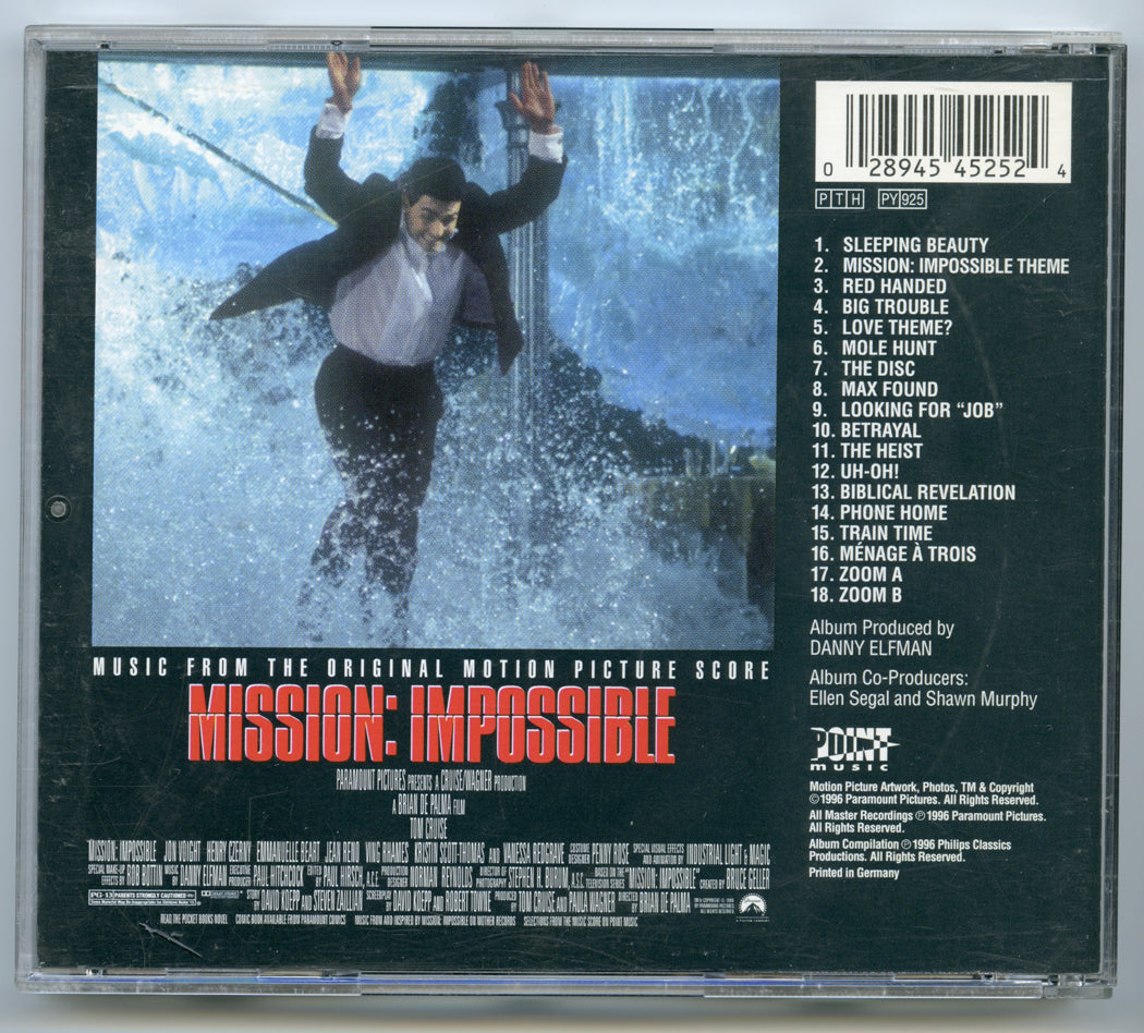 MISSION IMPOSSIBLE Original CD Soundtrack (back) 