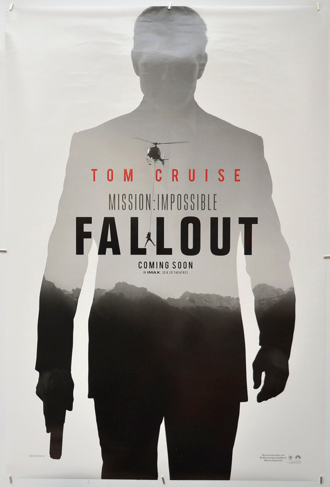 Mission Impossible: Fallout (Teaser / Advance Version) Original One Sheet Poster - Film Poster - Movie Poster