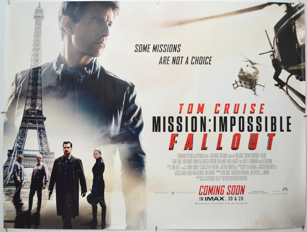 Mission Impossible: Fallout - Original Quad Poster - Film Poster - Movie Poster