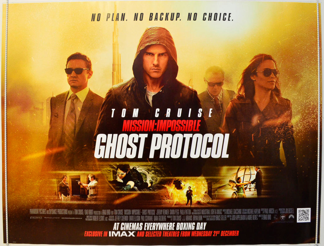 Mission Impossible - Ghost Protocol Original British Quad Poster - Film Poster - Movie Poster 