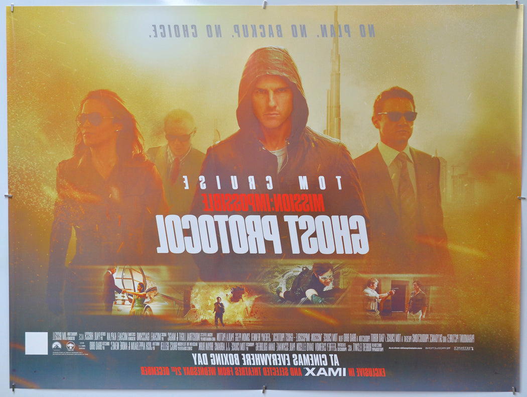 Mission Impossible - Ghost Protocol (Back) Cinema Quad Movie Poster 