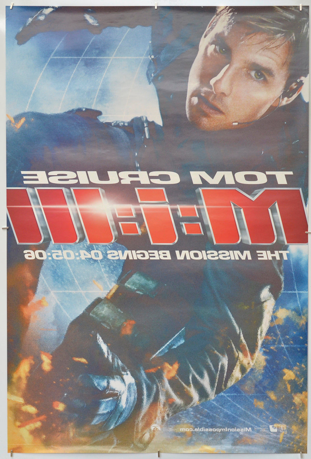 Mission Impossible III (Back) Cinema One Sheet Movie Poster 