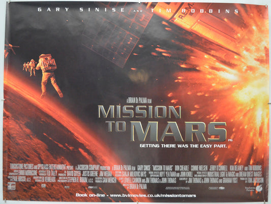 Mission To Mars Original Quad Poster - Film Poster - Movie Poster