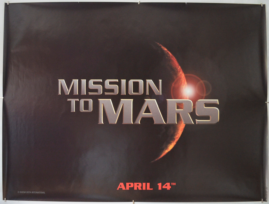 Mission To Mars (Teaser / Advance Version)Original Quad Poster - Film Poster - Movie Poster