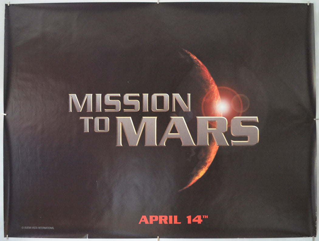 Mission To Mars (Teaser / Advance Version)Original Quad Poster - Film Poster - Movie Poster