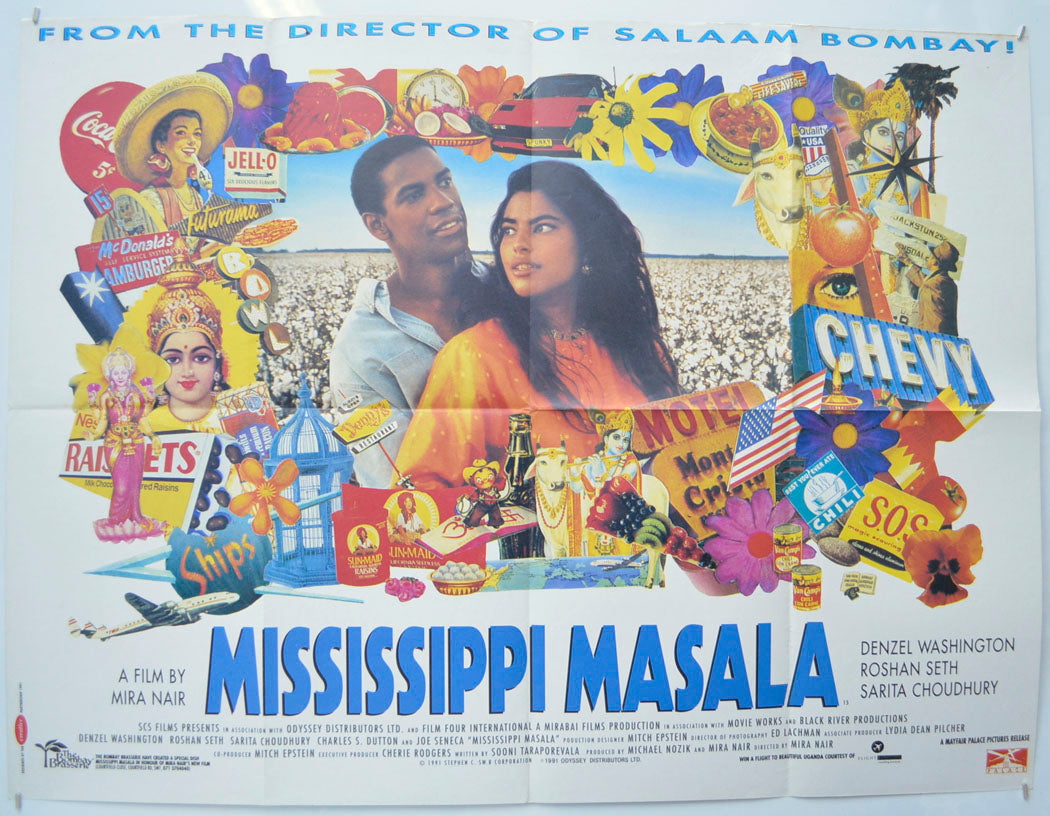 Mississippi Masala Original Quad Poster - Film Poster - Movie Poster