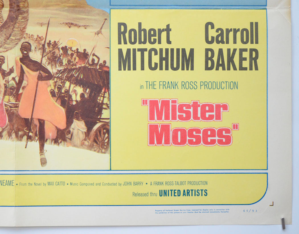 MISTER MOSES (Bottom Right) Cinema Half Sheet Movie Poster 