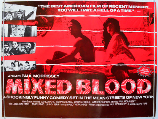 Mixed Blood  (a.k.a. Cocaïne)   Original British Quad Poster - Film Poster - Movie Poster 