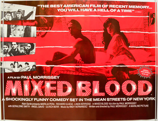 Mixed Blood  (a.k.a. Cocaïne)   Original Quad Poster - Film Poster - Movie Poster  