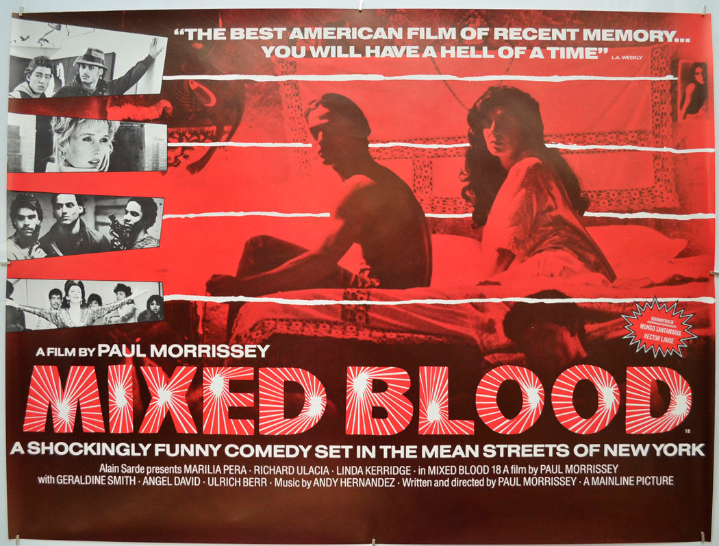 Mixed Blood (a.k.a. Cocaïne) Original Quad Poster - Film Poster - Movie Poster