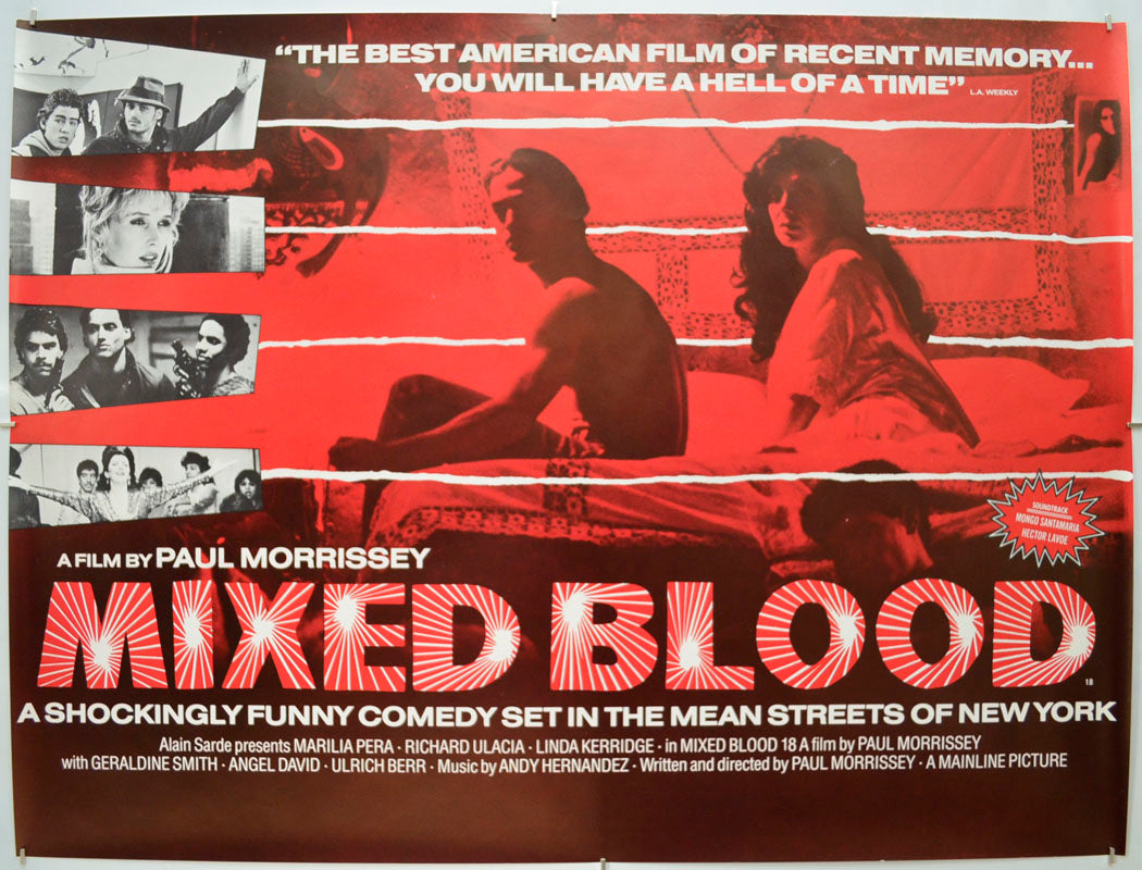 Mixed Blood (a.k.a. Cocaïne) Original Quad Poster - Film Poster - Movie Poster