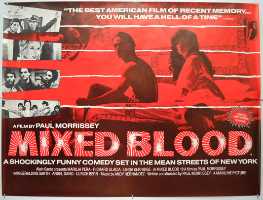 Mixed Blood (a.k.a. Cocaïne) Original Quad Poster - Film Poster - Movie Poster