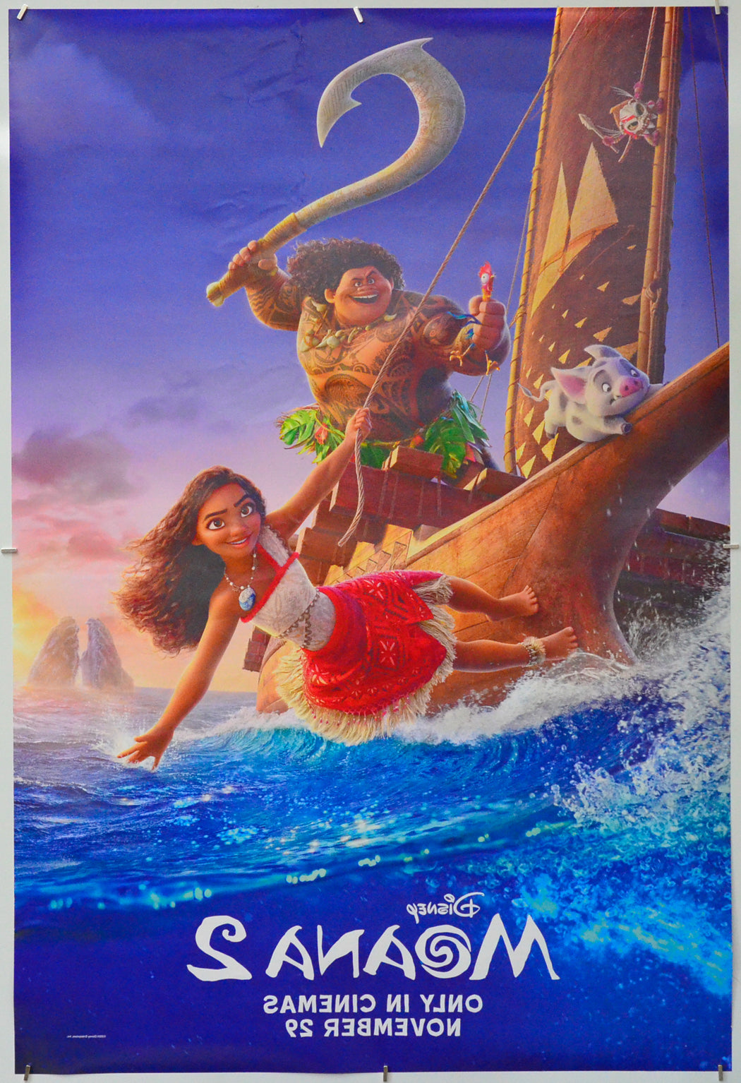 Moana 2 (Back) Cinema One Sheet Movie Poster 
