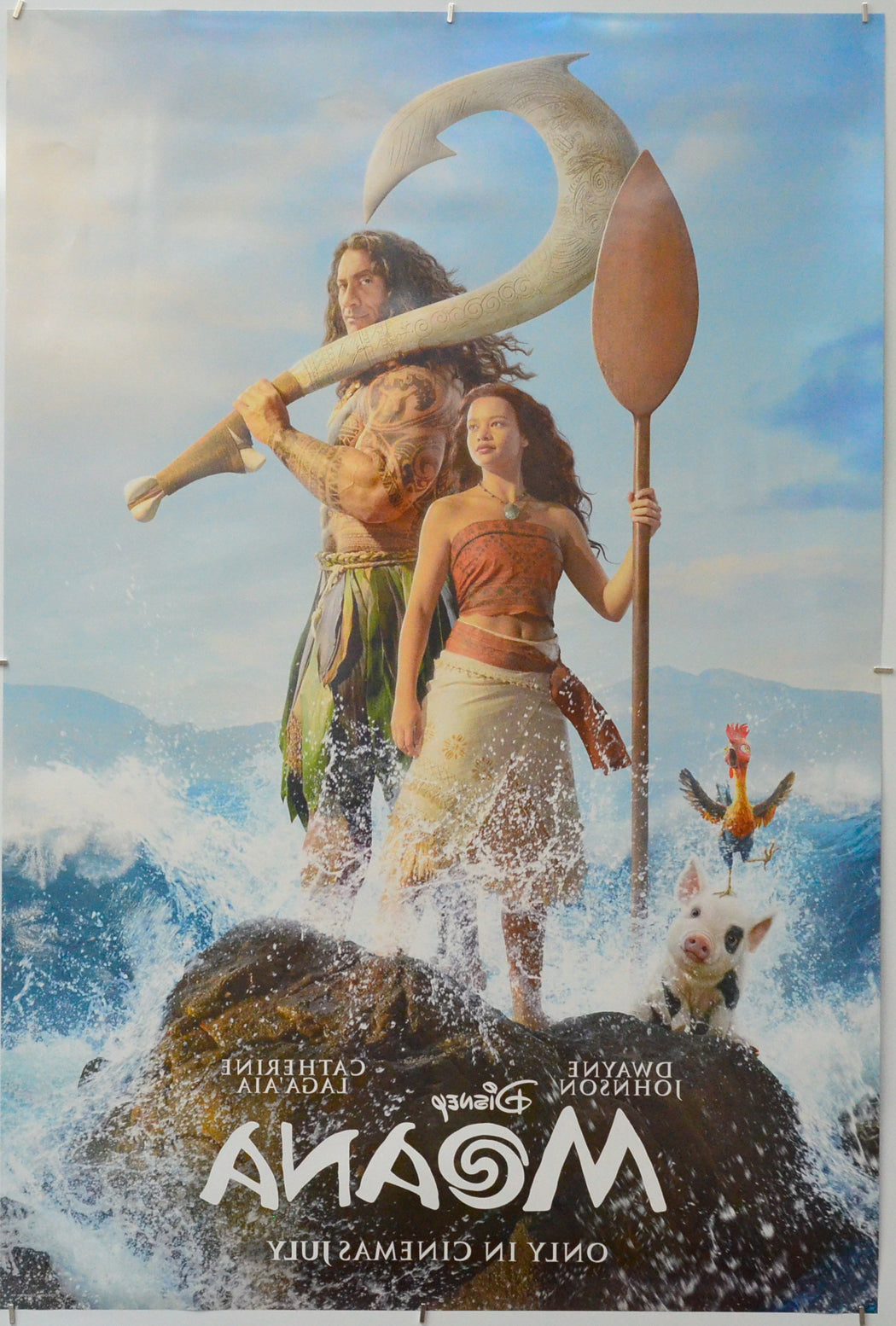 Moana (Back) Cinema One Sheet Movie Poster 