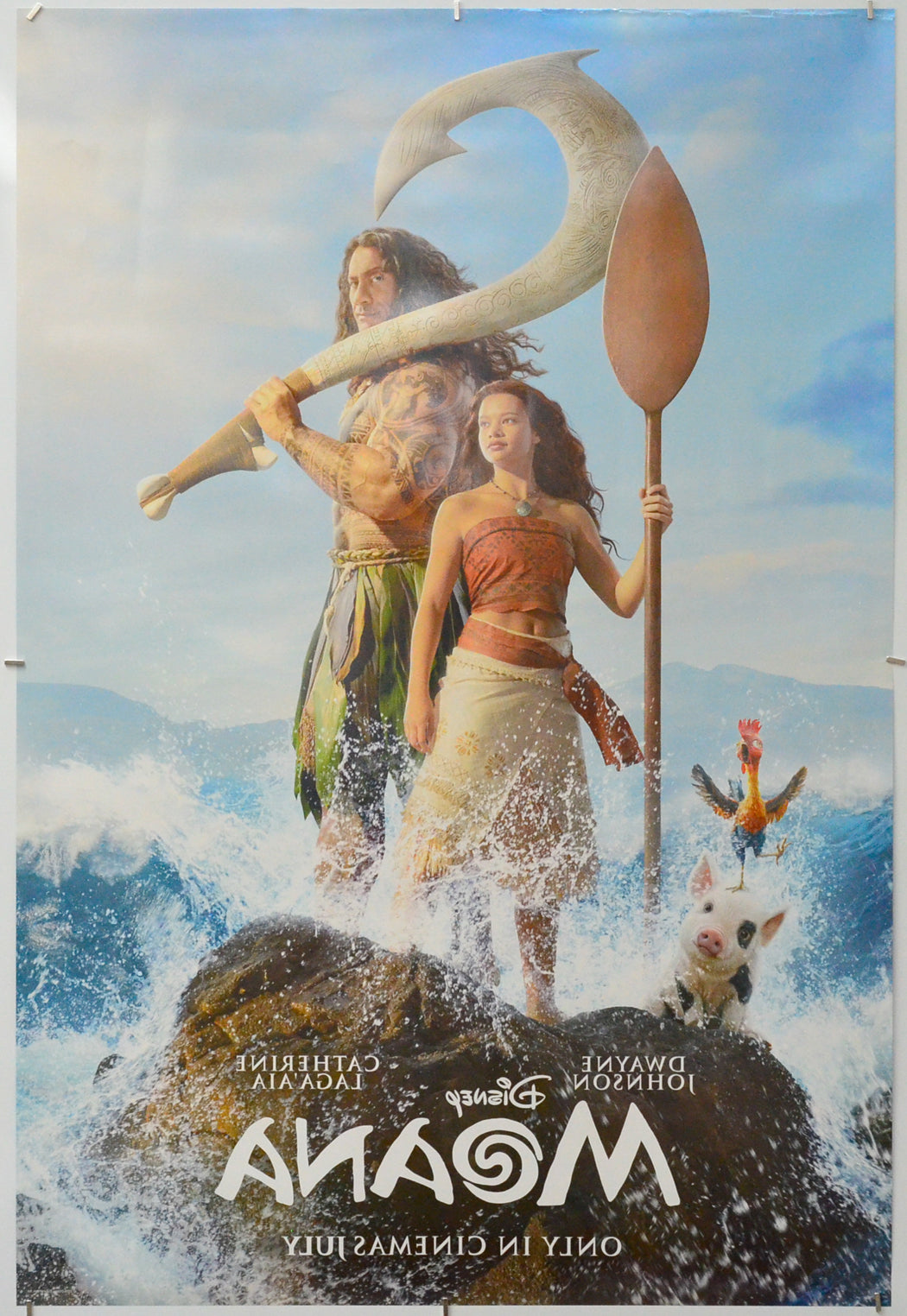 Moana (Back) Cinema One Sheet Movie Poster 
