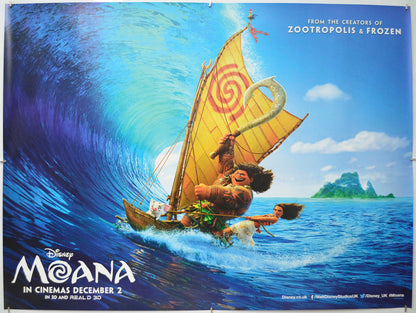 Moana - Original Quad Poster - Film Poster - Movie Poster