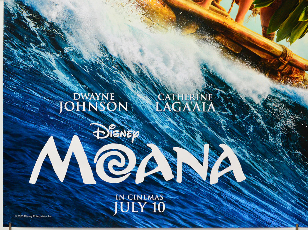 Moana (Bottom Left) Cinema Quad Movie Poster 