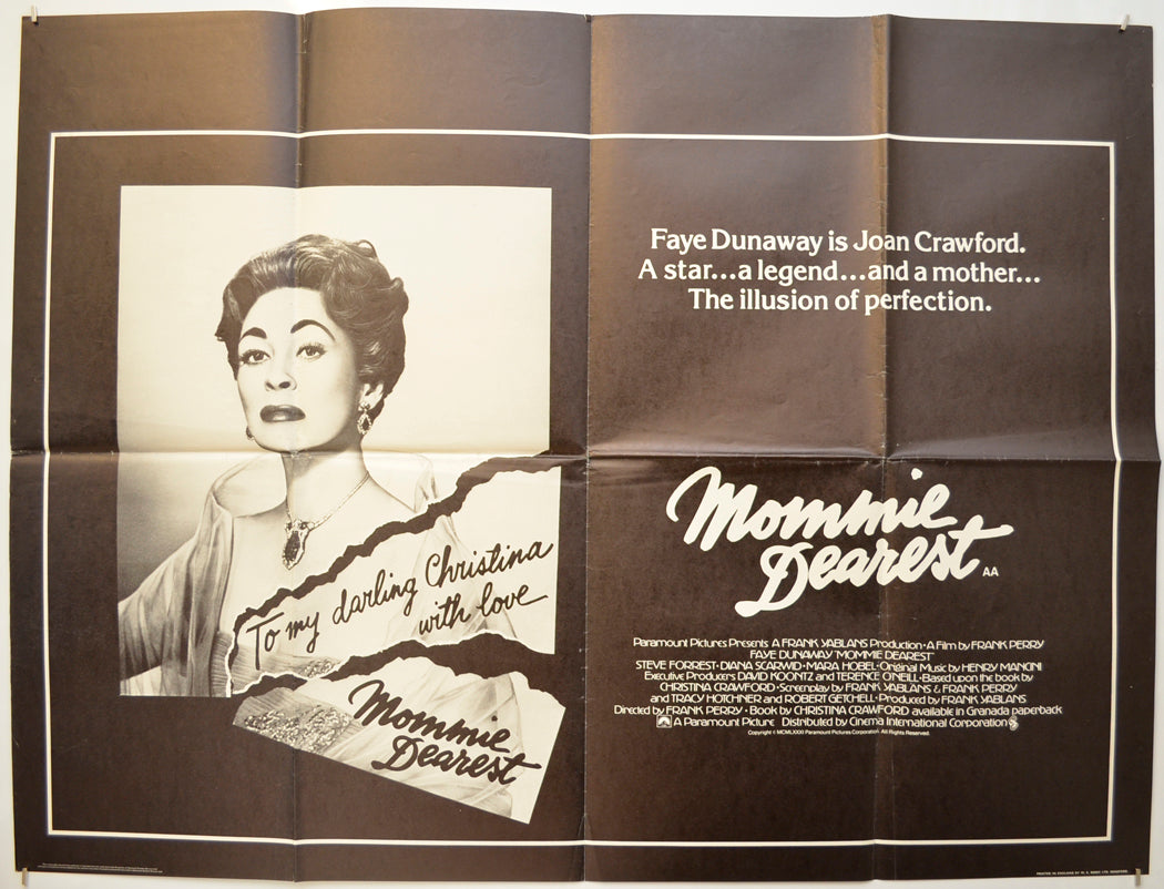 Mommie Dearest Original Quad Poster - Film Poster - Movie Poster