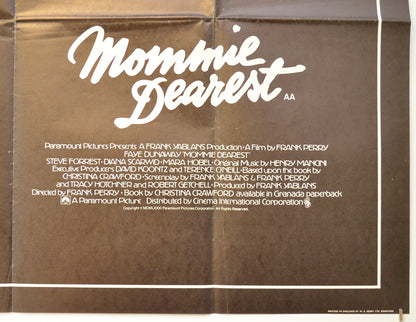 MOMMIE DEAREST (Bottom Right) Cinema Quad Movie Poster 