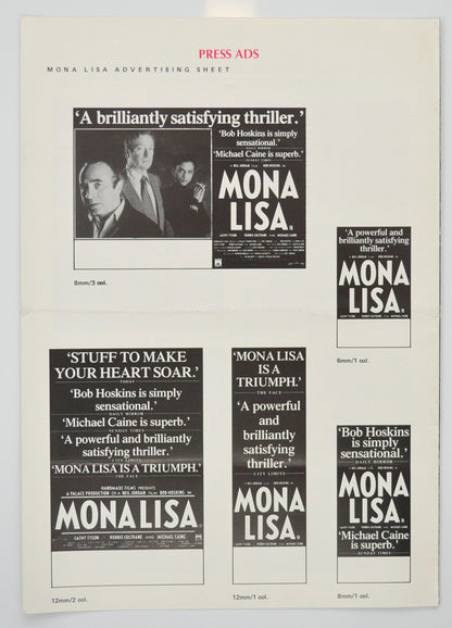 MONA LISA Cinema Exhibitors Campaign Pressbook - BACK 