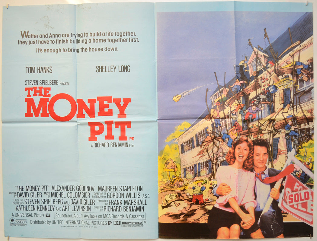 The Money Pit  Original Quad Poster - Film Poster - Movie Poster