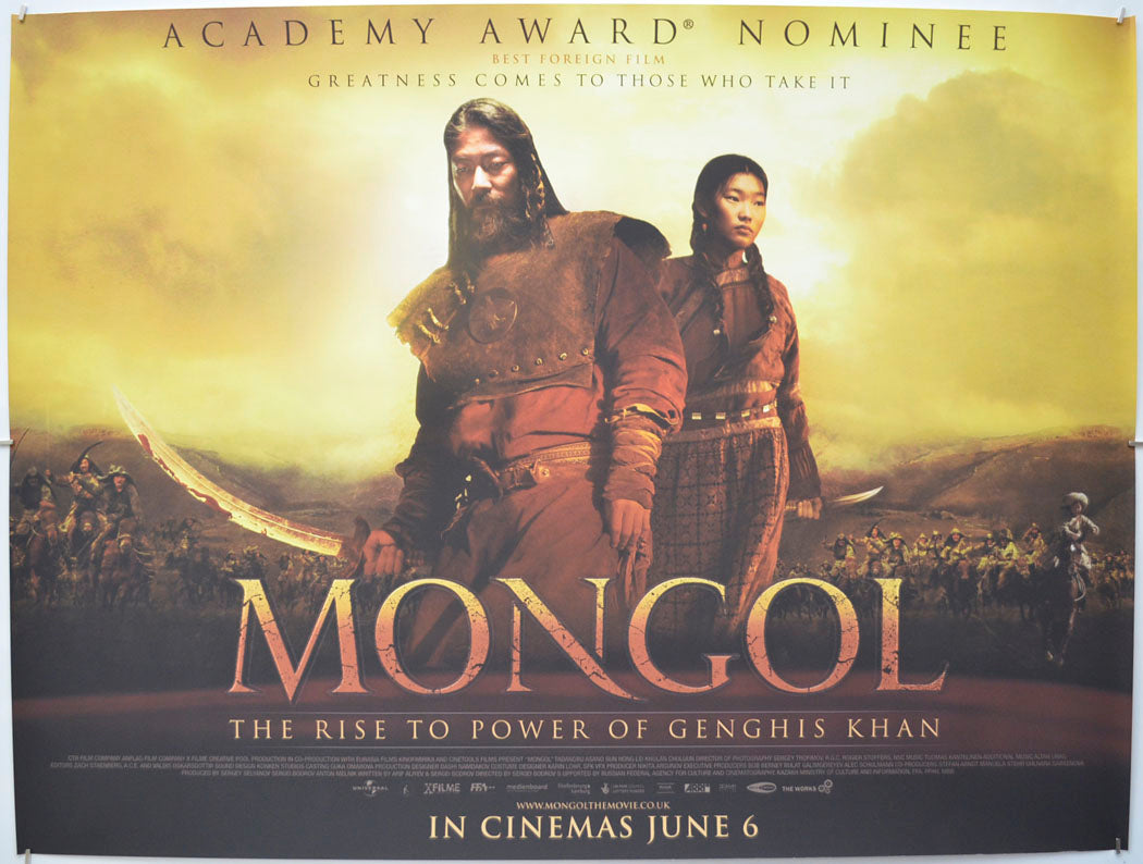 Mongol : The Rise To Power Of Genghis Khan Original Quad Poster - Film Poster - Movie Poster