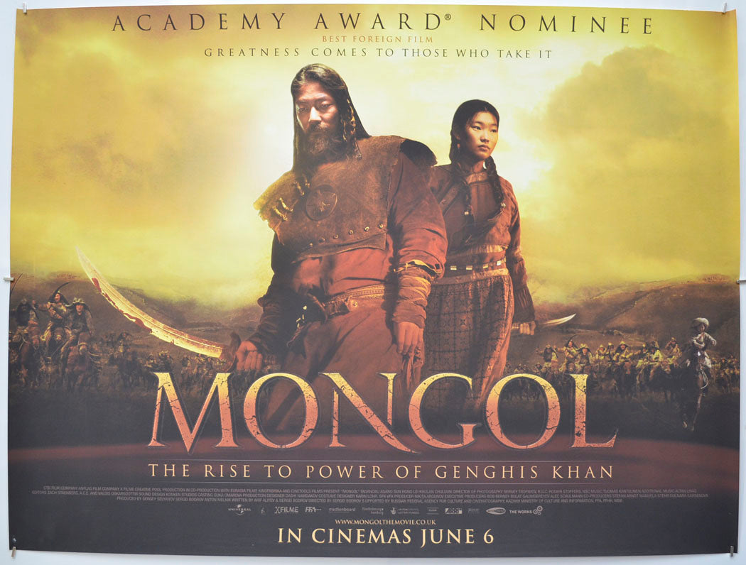 Mongol : The Rise To Power Of Genghis Khan Original Quad Poster - Film Poster - Movie Poster