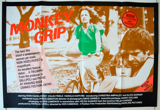 Monkey Grip Original British Quad Poster - Movie Poster