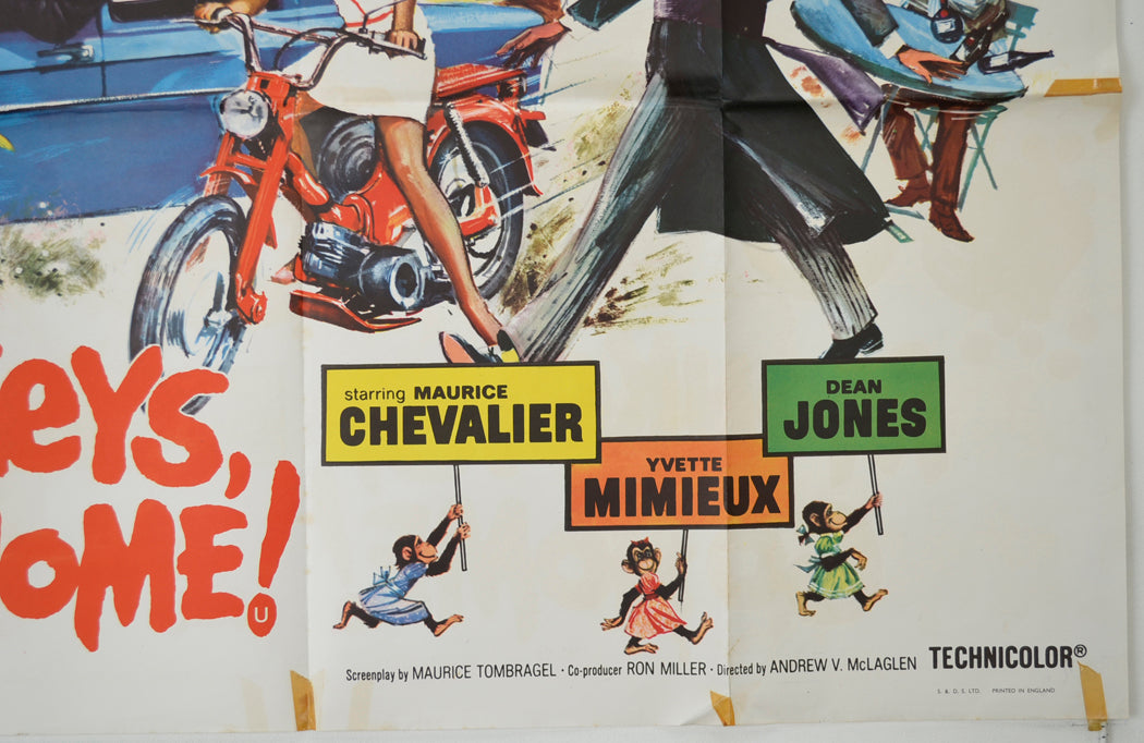 MONKEYS GO HOME (Bottom Right) Cinema Quad Movie Poster 