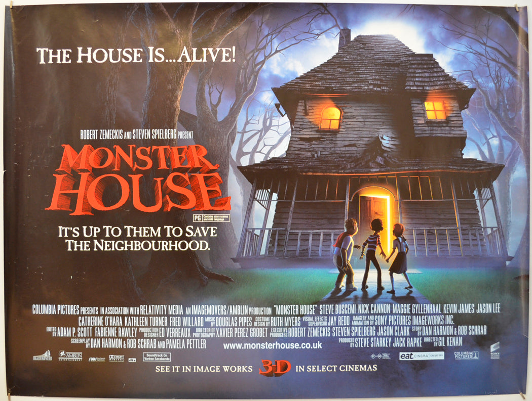 Monster House Original Quad Poster - Film Poster - Movie Poster  