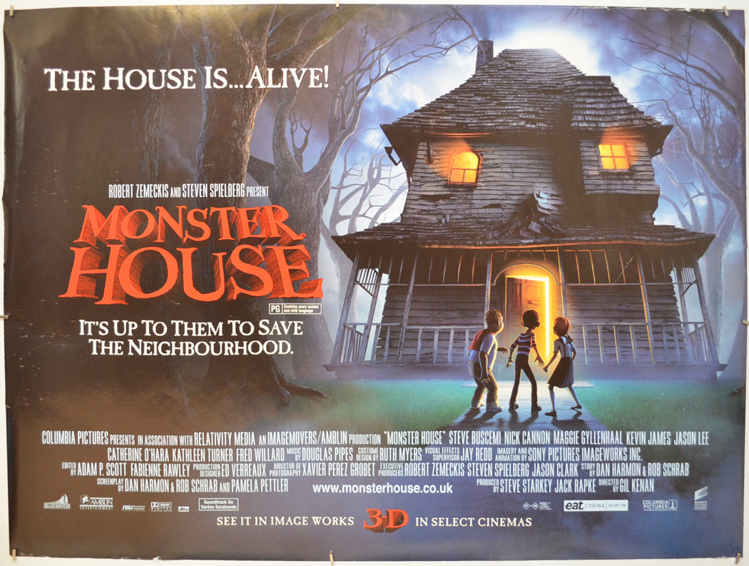 Monster House Original Quad Poster - Film Poster - Movie Poster  