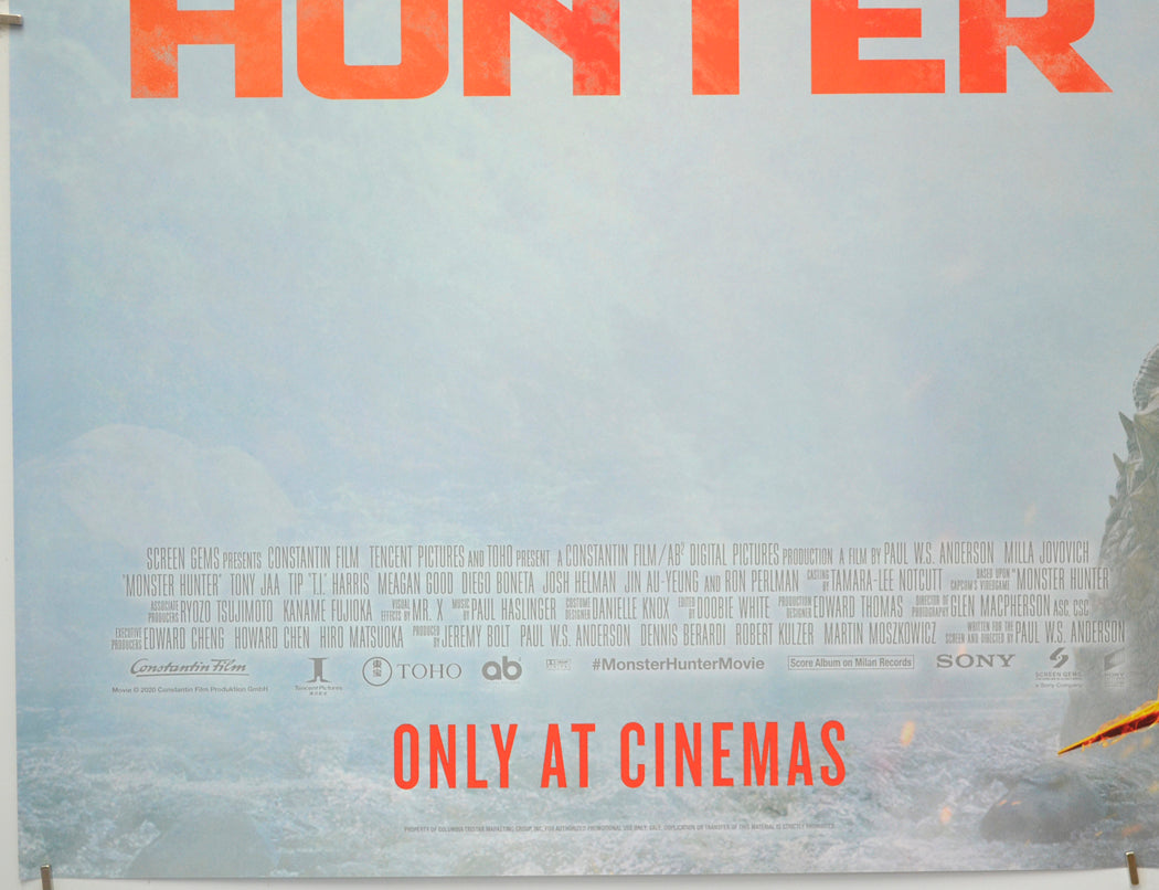 MONSTER HUNTER (Bottom Left) Cinema Quad Movie Poster 