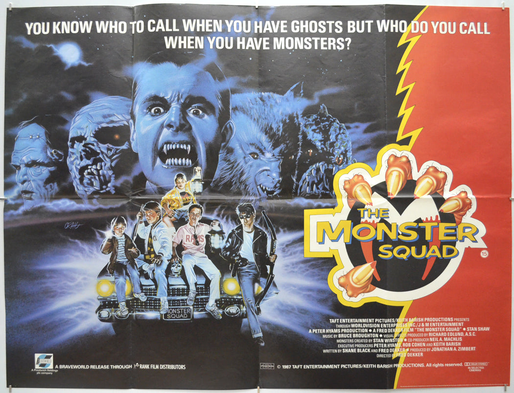 The Monster Squad - Original Quad Poster - Film Poster - Movie Poster