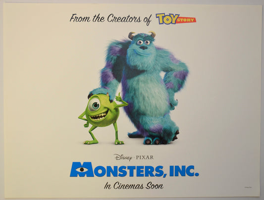 Monsters Inc Original Mini Quad Poster - Film Poster - Movie Poster