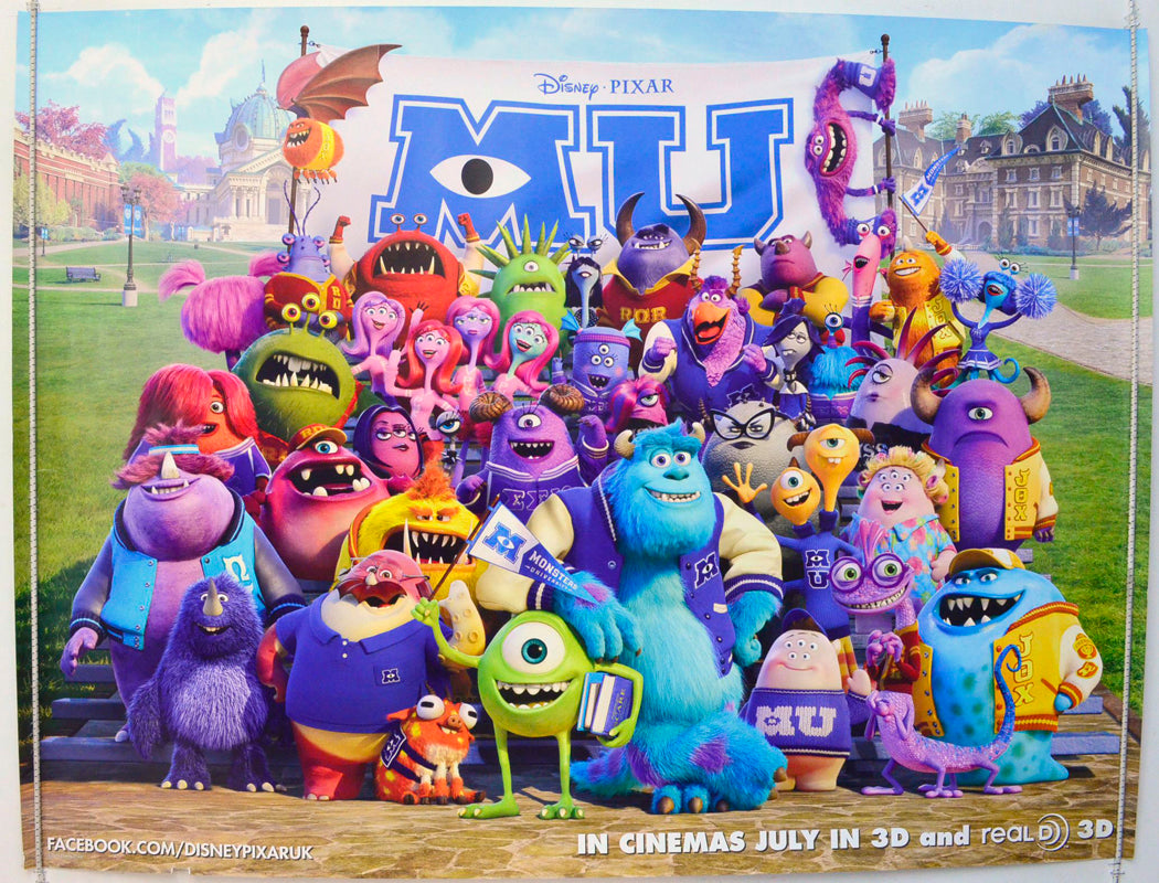 Monsters University  (Teaser / Advance Version)   Original British Quad Poster - Film Poster - Movie Poster 