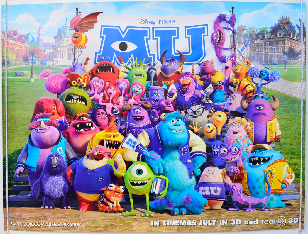 Monsters University  (Teaser / Advance Version)   Original British Quad Poster - Film Poster - Movie Poster 