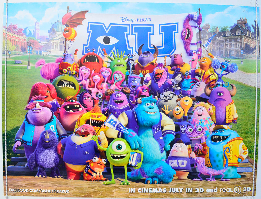 Monsters University  (Teaser / Advance Version)   Original British Quad Poster - Film Poster - Movie Poster 