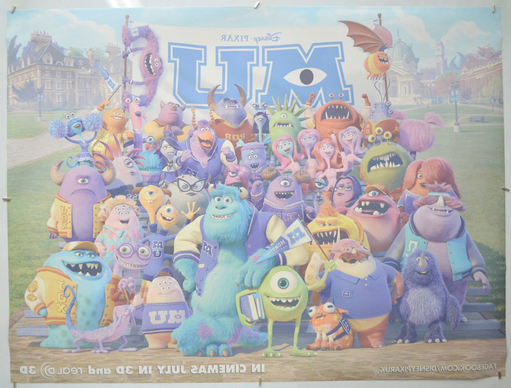 Monsters University (Back) Cinema Quad Movie Poster 