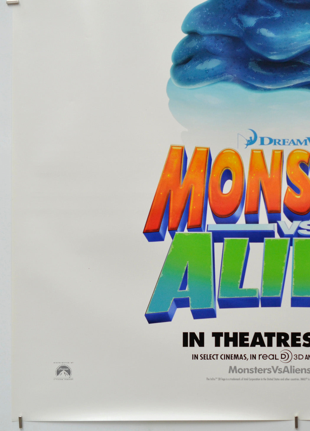 Monsters vs Aliens (Bottom Left) Cinema One Sheet Movie Poster 