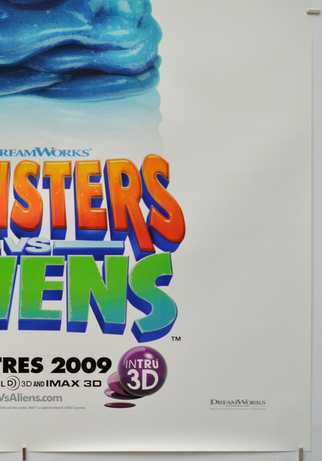 Monsters vs Aliens (Bottom Right) Cinema One Sheet Movie Poster 