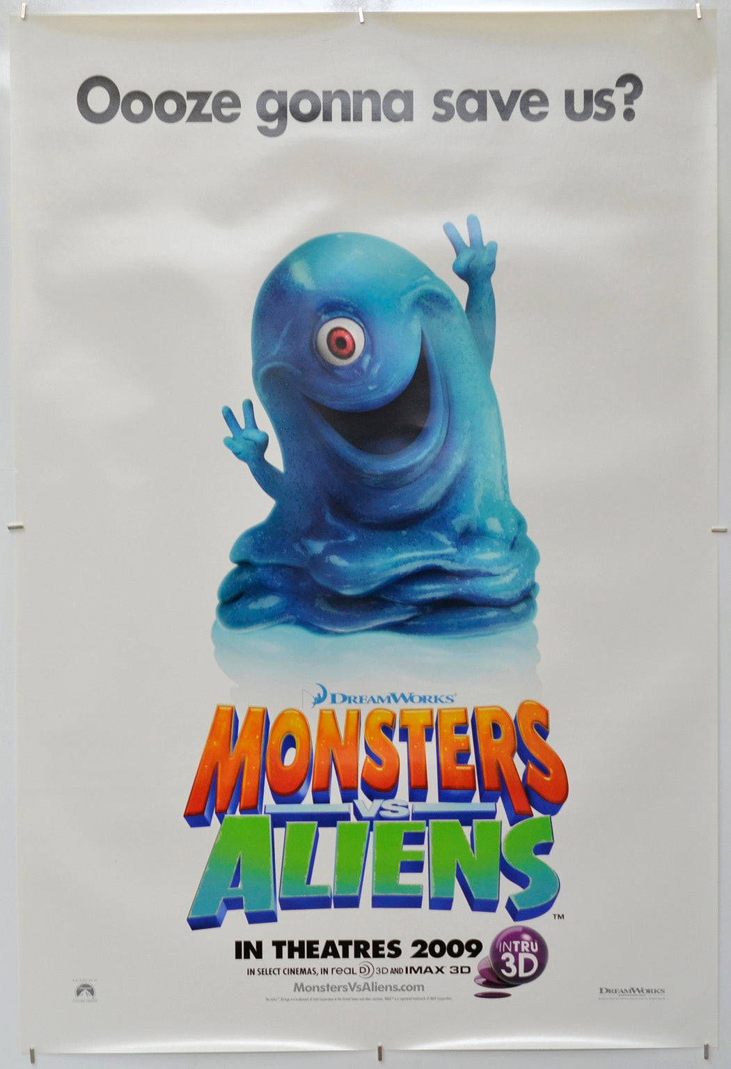 Monsters vs Aliens - Original One Sheet Poster - Film Poster - Movie Poster 