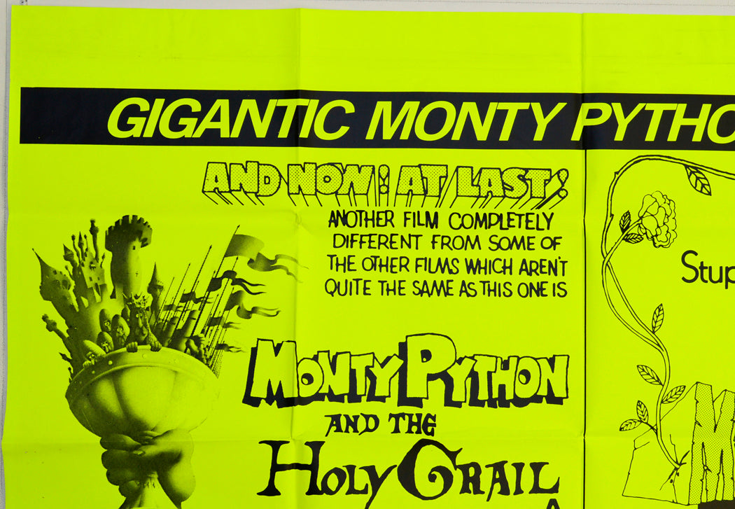 MONTY PYTHON AND THE HOLY GRAIL / AND NOW FOR SOMETHING COMPLETELY DIFFERENT (Top Left) Cinema Quad Movie Poster 