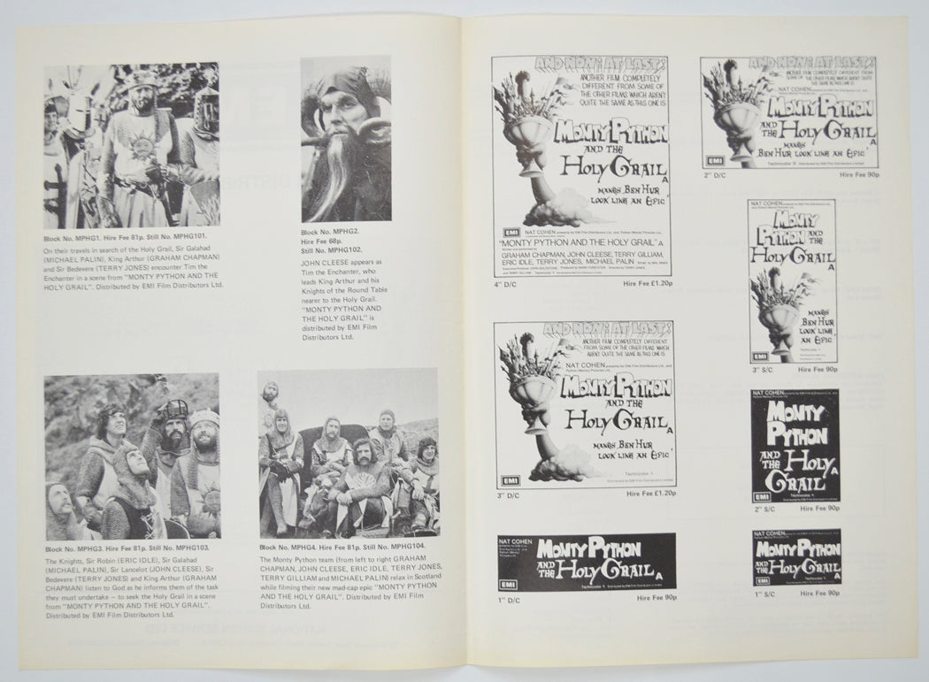 MONTY PYTHON AND THE HOLY GRAIL Cinema Exhibitors Campaign Pressbook - INSIDE 