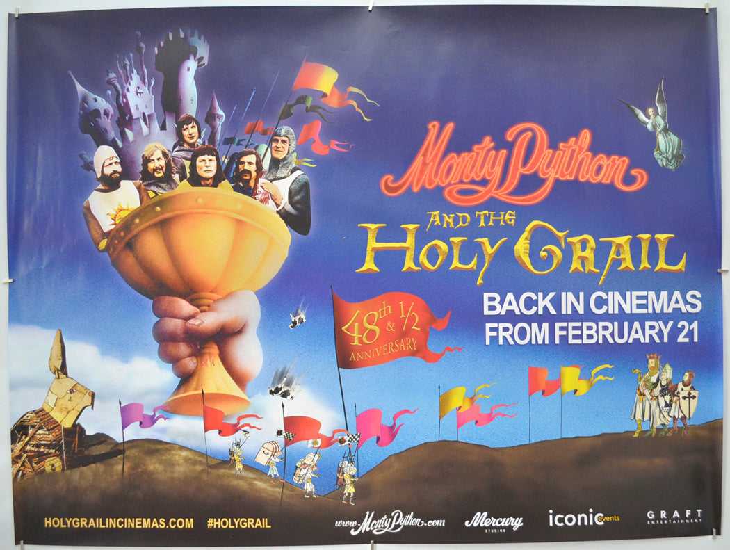 Monty Python And The Holy Grail Original Quad Poster - Film Poster - Movie Poster
