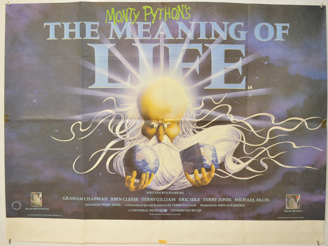 Monty Python's The Meaning Of Life Original Quad Poster - Film Poster - Movie Poster  