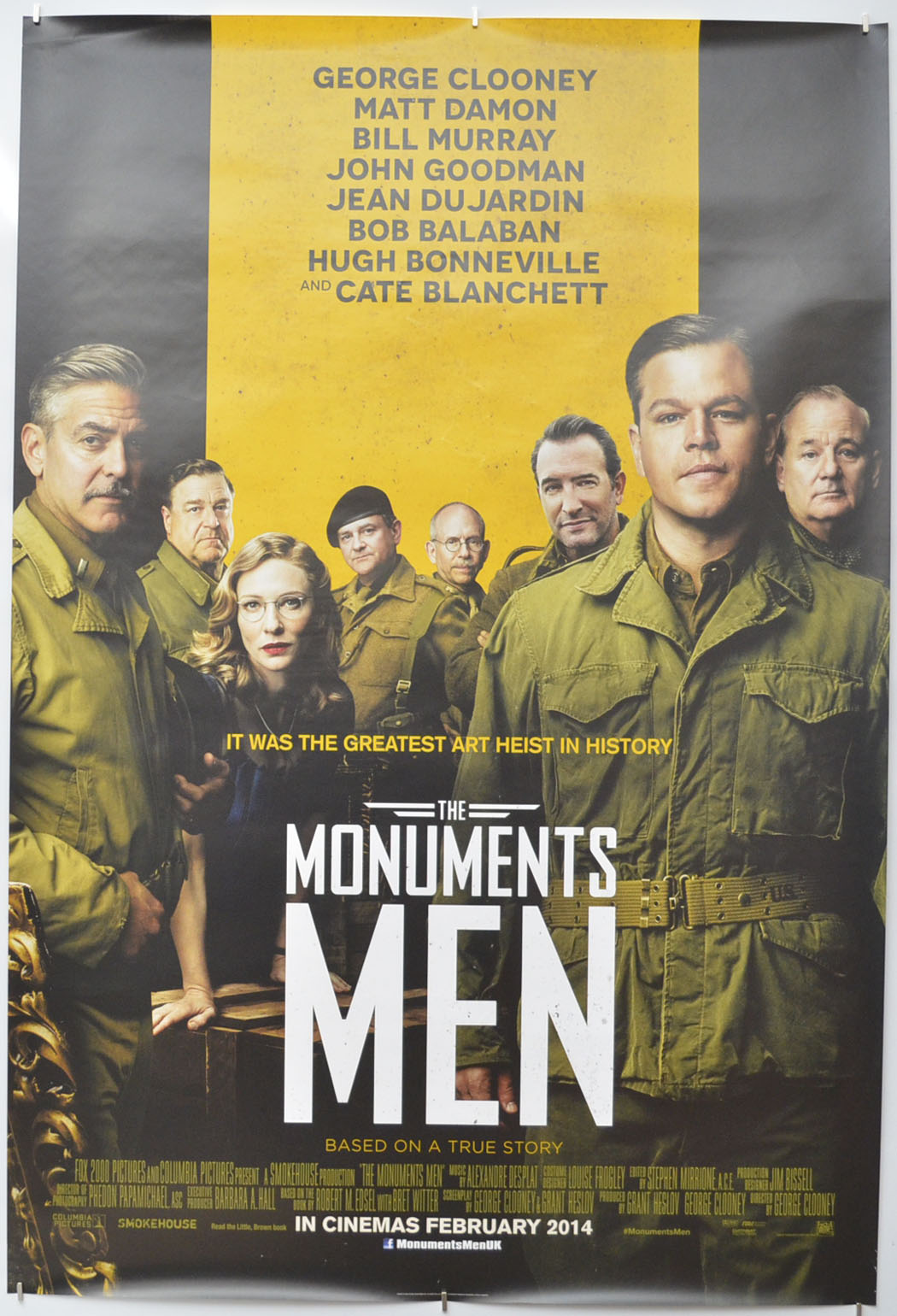 The Monuments Men Original One Sheet Poster - Film Poster - Movie Poster