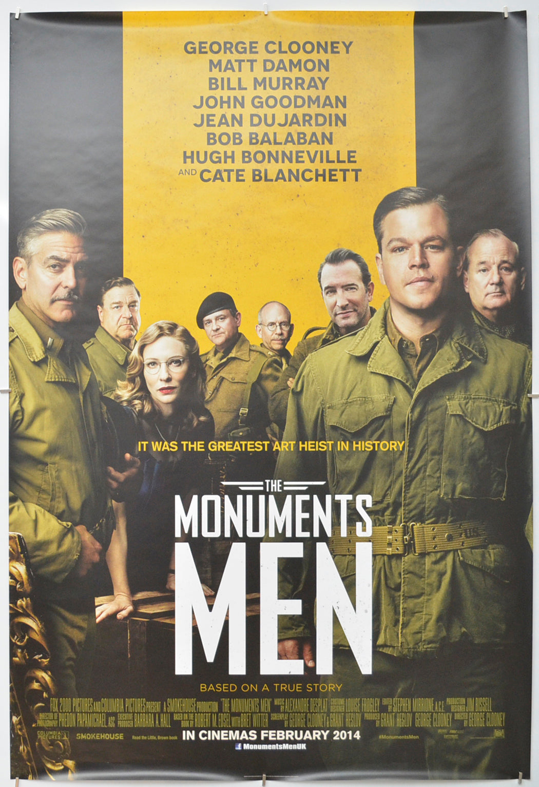 The Monuments Men Original One Sheet Poster - Film Poster - Movie Poster