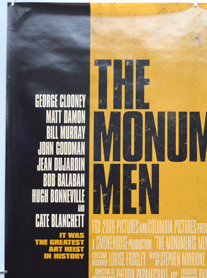 THE MONUMENTS MEN (Top Left) Cinema One Sheet Movie Poster 