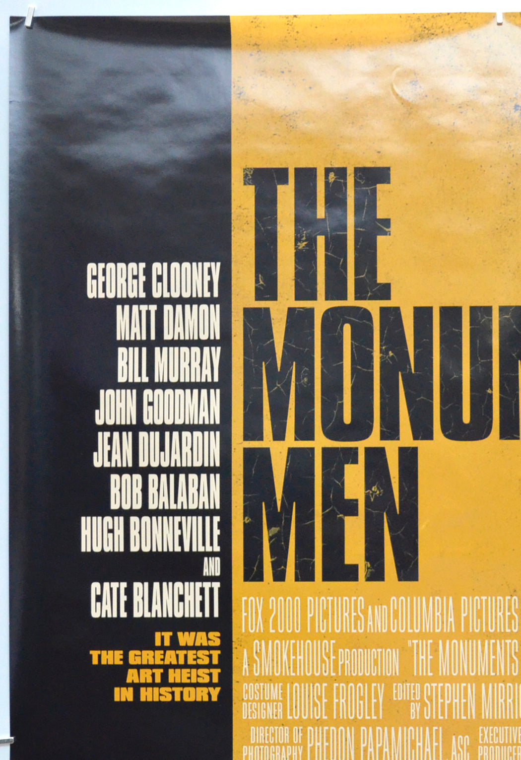 THE MONUMENTS MEN (Top Left) Cinema One Sheet Movie Poster 